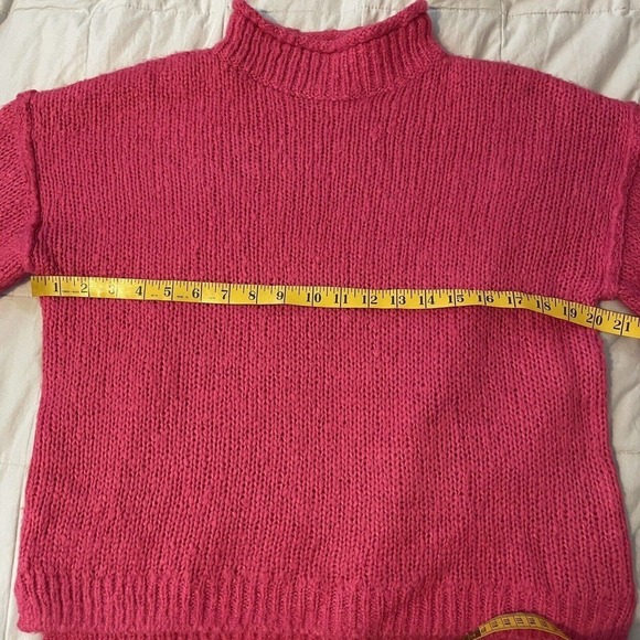 Abound Pullover Sweater Size Small Pink Mock Neck Casual Barbie Core Lon… - Picture 3 of 8